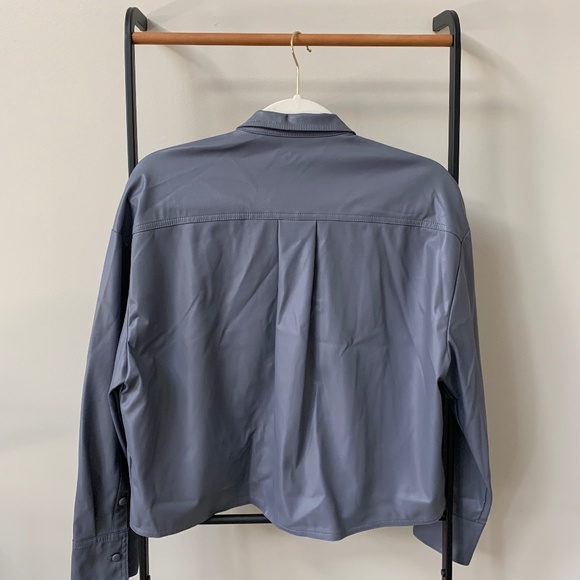 Zara Faux Leather Button Up - Picture 2 of 4